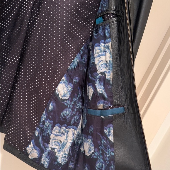 Paul Smith PS Black Lamb Leather Jacket Mens M Moto Zip Designer - Picture 9 of 11